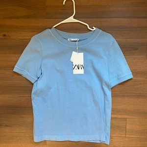 Zara light blue tshirt